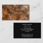 Carte de visite d'impression "cuivre" moulé noir (Devant / Derrière)