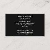 Carte de visite d'impression "cuivre" moulé noir (Dos)