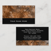 Carte de visite d'impression "cuivre" moulé noir (Devant / Derrière)