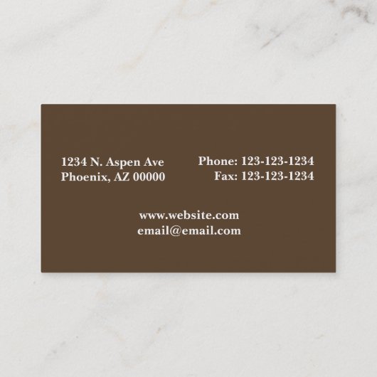 Carte de visite d'impression de cactus (Dos)