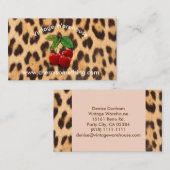 Carte de visite d'impression de cerisier de style  (Devant / Derrière)