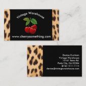 Carte de visite d'impression de cerisier de style  (Devant / Derrière)
