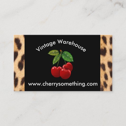 Carte de visite d'impression de cerisier de style  (Devant)