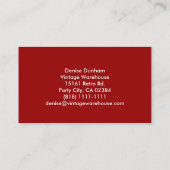 Carte de visite d'impression de cerisier de style  (Dos)