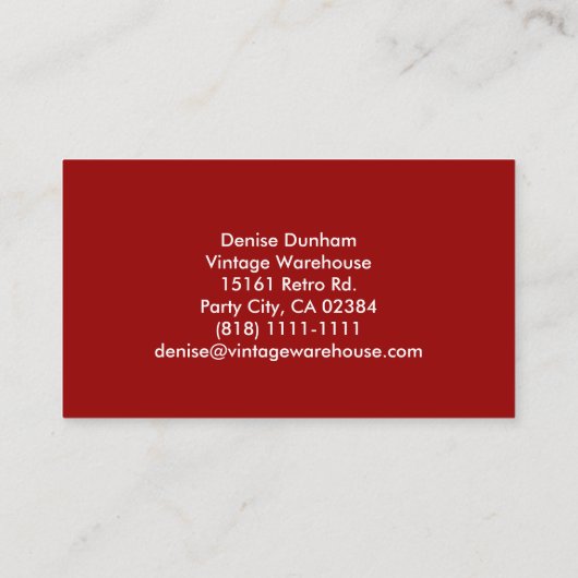 Carte de visite d'impression de cerisier de style (Dos)