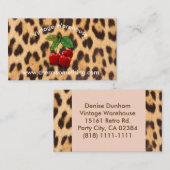 Carte de visite d'impression de cerisier de style  (Devant / Derrière)