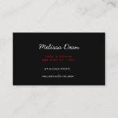 Carte de visite d'impression de salon de (Dos)