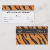 Carte de visite d'impression de tigre (Devant / Derrière)