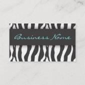 Carte de visite d'impression de zèbre (Dos)
