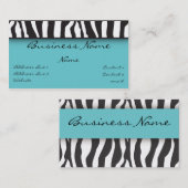 Carte de visite d'impression de zèbre (Devant / Derrière)