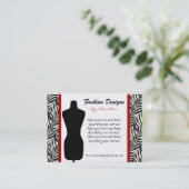 Carte de visite d'impression de zèbre de mode (Debout devant)