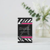 Carte de visite d'impression de zèbre de roses (Debout devant)