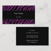 Carte de visite d'impression de zèbre d'étincelles (Devant / Derrière)