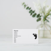 Carte de visite d'impression du pied droit (Debout devant)