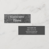 Carte de visite d'impression gris de corrosion (Devant / Derrière)