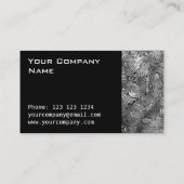Carte de visite d'impression moulé noir (Dos)