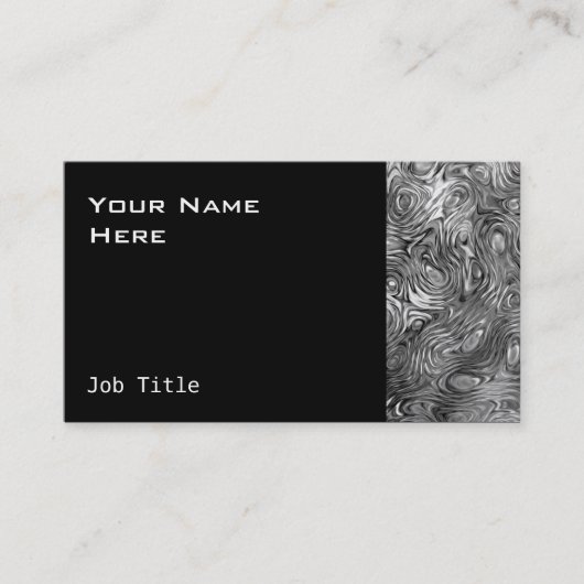 Carte de visite d'impression moulé noir (Devant)