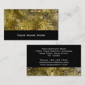 carte de visite d'impression "Or" en fusion noir (Devant / Derrière)