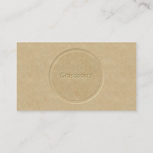 Carte de visite d'impression typographique de (Dos)