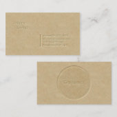 Carte de visite d'impression typographique de (Devant / Derrière)