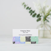 Carte de visite d'impression Zebra multicolore (Debout devant)