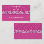 Carte de visite d'impression Zebra parfaitement ro (Devant / Derrière)