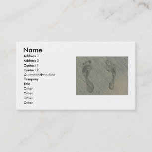 Carte de visite d'impressions de pied