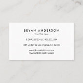 Carte de visite d'impulsions d'aéronef (Dos)