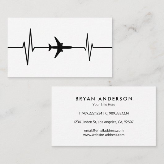 Carte de visite d'impulsions d'aéronef (Devant / Derrière)