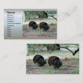 Carte De Visite Dindes sauvages de jour de thanksgiving dans un (Devant / Derrière)