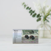 Carte De Visite Dindes sauvages de jour de thanksgiving dans un (Debout devant)