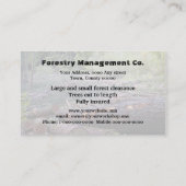 Carte de visite d'industries de sylviculture (Dos)