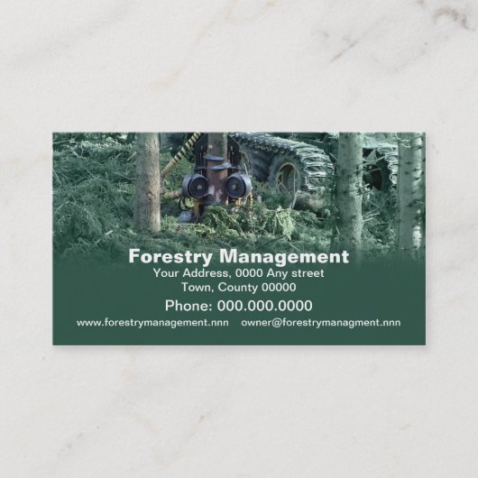Carte de visite d'industries de sylviculture (Devant)