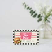 Carte De Visite diner américain rétro 1960 1950 milkshake (Debout devant)