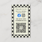 Carte De Visite diner américain rétro 1960 1950 milkshake (Dos)