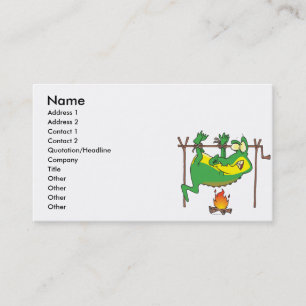 Carte De Visite Dîner BBQ drôle alligator cartoon