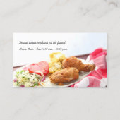 Carte De Visite Dîner de poulet frit avec espace de copie (Dos)
