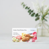 Carte De Visite Dîner de poulet frit avec espace de copie (Debout devant)