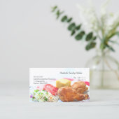 Carte De Visite Dîner de poulet frit Closeup avec espace de copie (Debout devant)