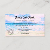 Carte De Visite Diner décontracté de Shack de crabe de *~* par la (Dos)