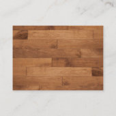 Carte De Visite Dîner en bois de luxe Plat Design Chef Restauratio (Dos)