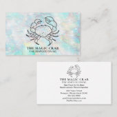 Carte De Visite Diner fin de crabe magique de *~* par le pastel de (Devant / Derrière)