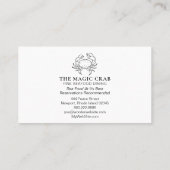 Carte De Visite Diner fin de crabe magique de *~* par le pastel de (Dos)