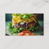 Carte De Visite Diner Restaurant Burger de boeuf (Dos)
