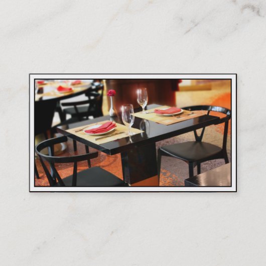 Carte De Visite Dîner romantique pour deux (Devant)