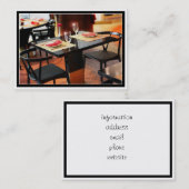 Carte De Visite Dîner romantique pour deux (Devant / Derrière)