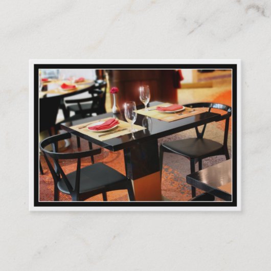 Carte De Visite Dîner romantique pour deux (Devant)