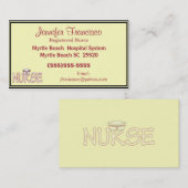 Carte de visite d'infirmière (Devant / Derrière)