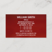 Carte de visite d'infirmière (Dos)