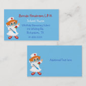 Carte de visite d'infirmière faite sur commande (Devant / Derrière)